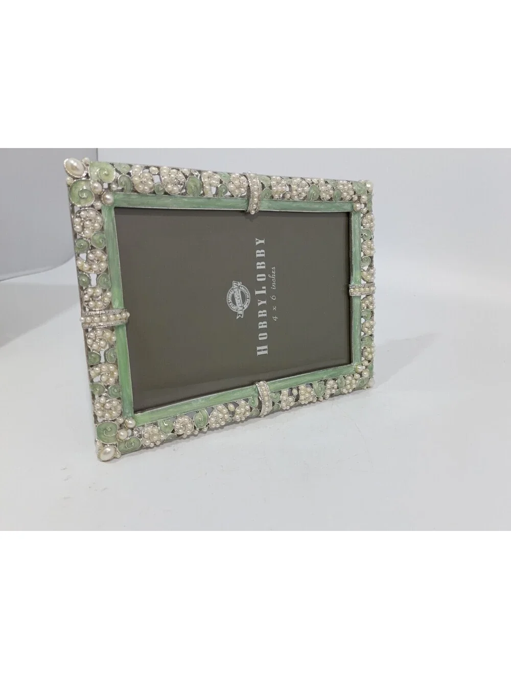 Romantic Shabby Chic Picture Frame Hobby Lobby 4 X 6 Enamel & Pearl
